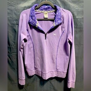 Large light purple  PINK 1/4 zip up sweatshirt